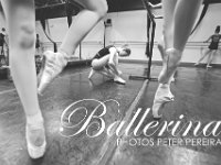 Mia Hurley, 14, ties her pointe shoes as she and her Ballet D class begin warming up before dancing on pointe at the New Bedford Ballet studio on Purchast Street in the north end of New Bedford.   [ PETER PEREIRA/THE STANDARD-TIMES/SCMG ]